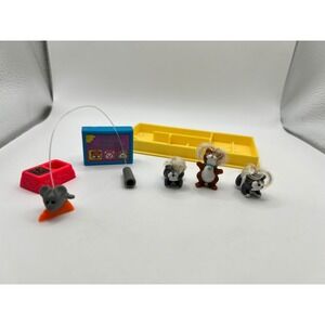 VTG Littlest Pet Shop Ride 'N Slide Hamsters + Marching Mouse Play Set Lot 1990s